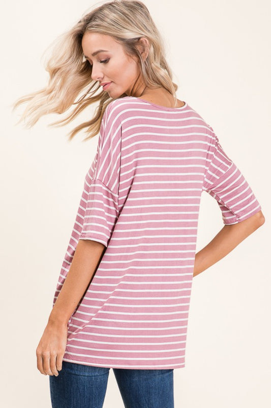 Mostly Mauve Stripes Top