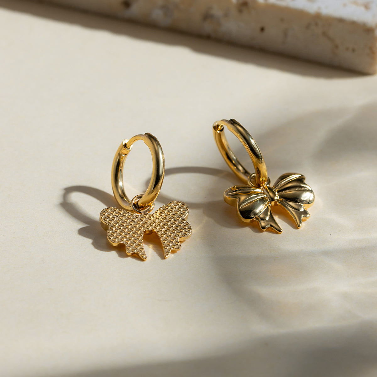 Gold Bow Earrings