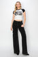 Risen High Rise Wide Leg Cargo Style Jeans - Black