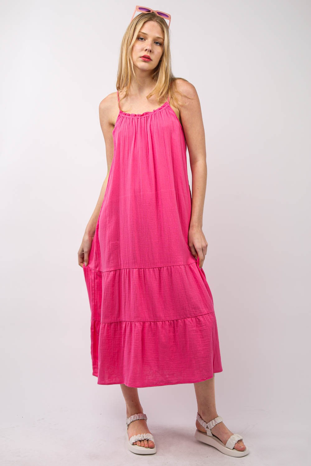 Merletto Dress - Fushsia