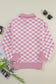 Pink Checkered Sweater