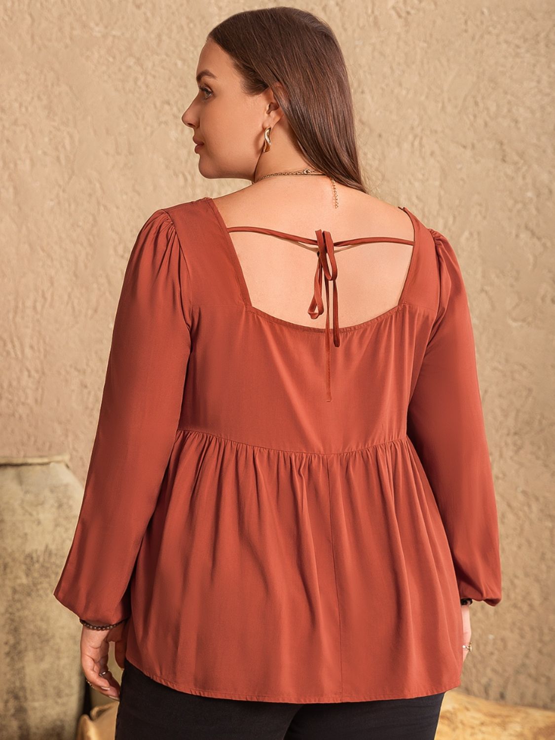 Plus Size Terrific Terracotta Top