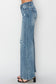 RISEN Distressed Wide Leg Jeans