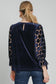 Umgee Polka Dot Lace Top - Navy