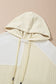 Plus Size Ivory Color Block Hoodie