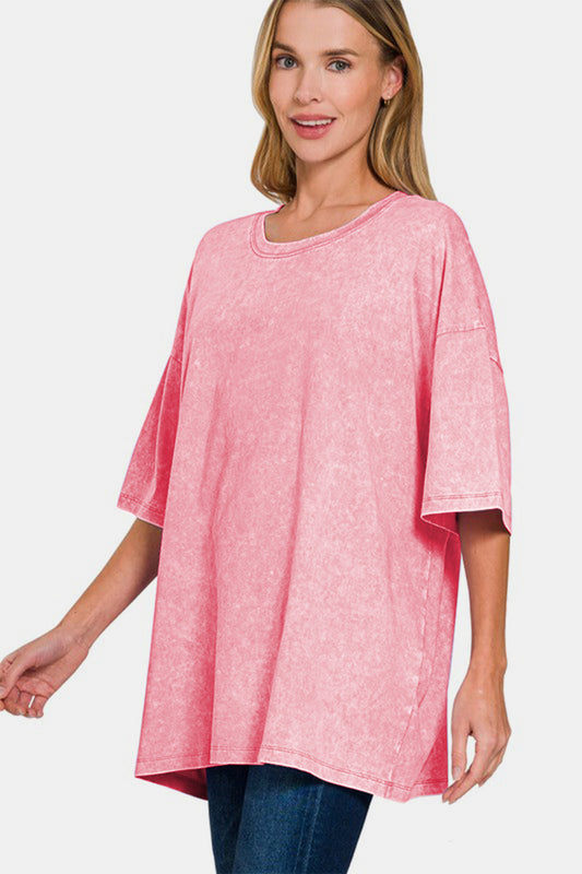 Zenana  Oversized T-Shirt - Pink