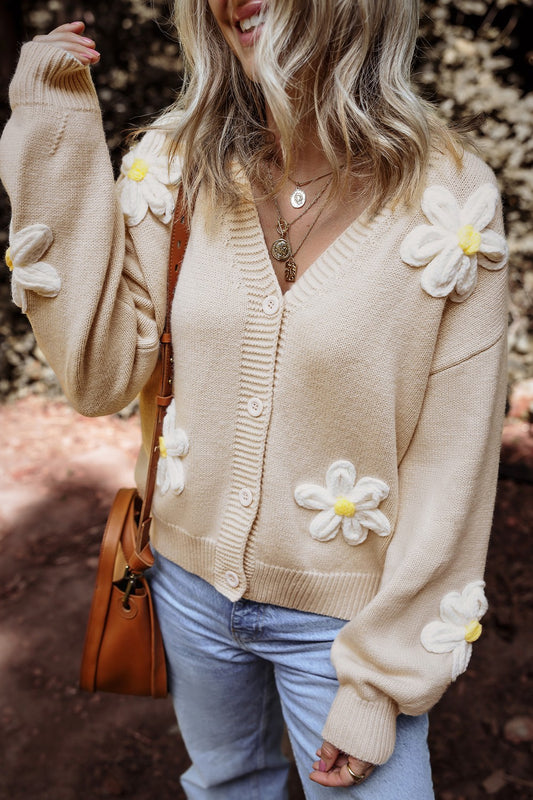 Eggshell Floral Cardigan