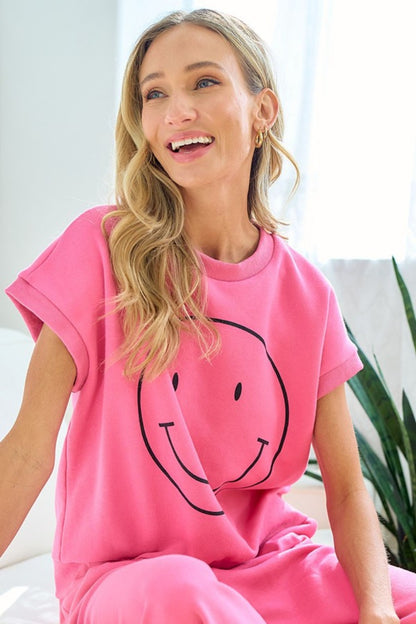 Pink Smiley Tee