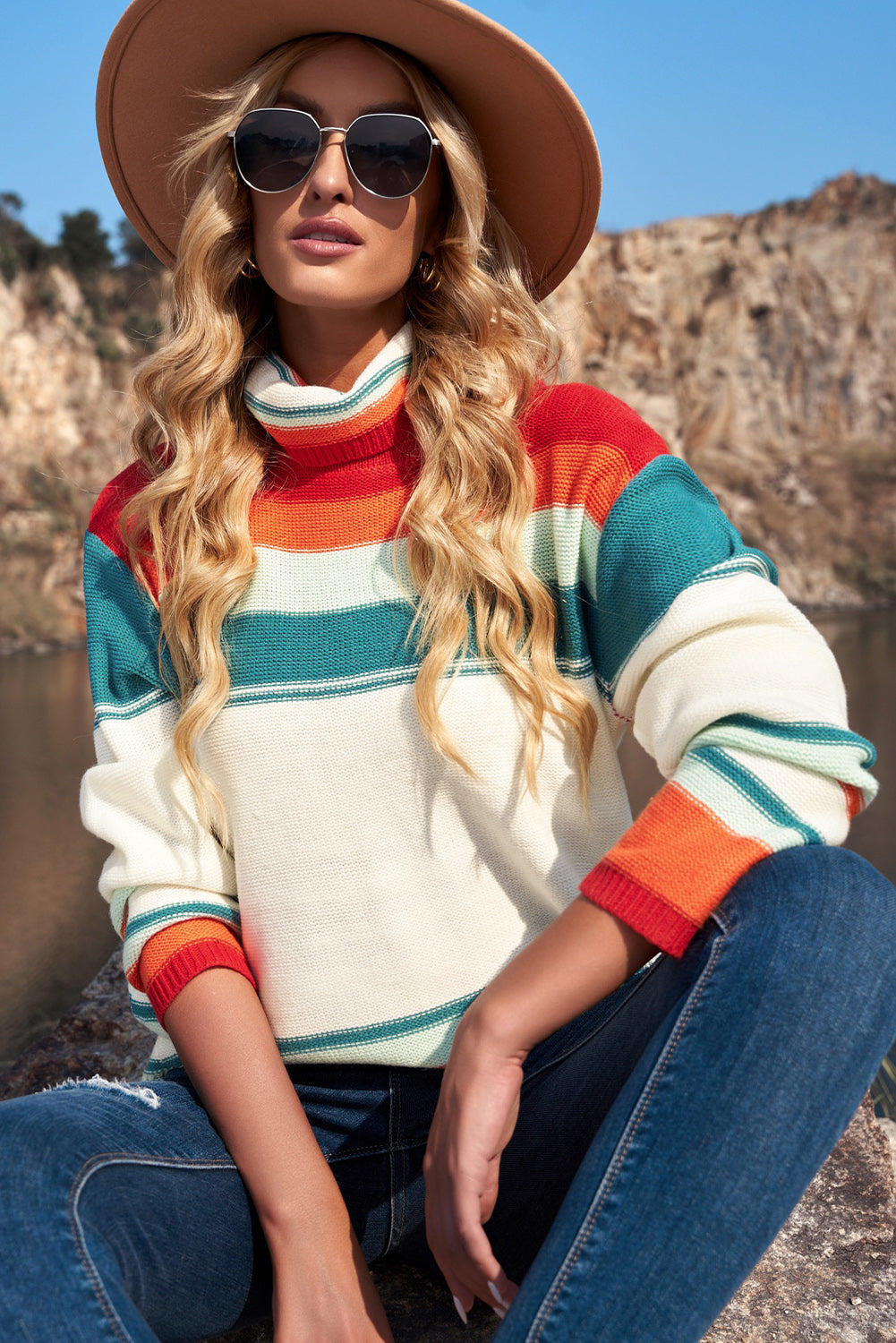 Terry Striped Sweater