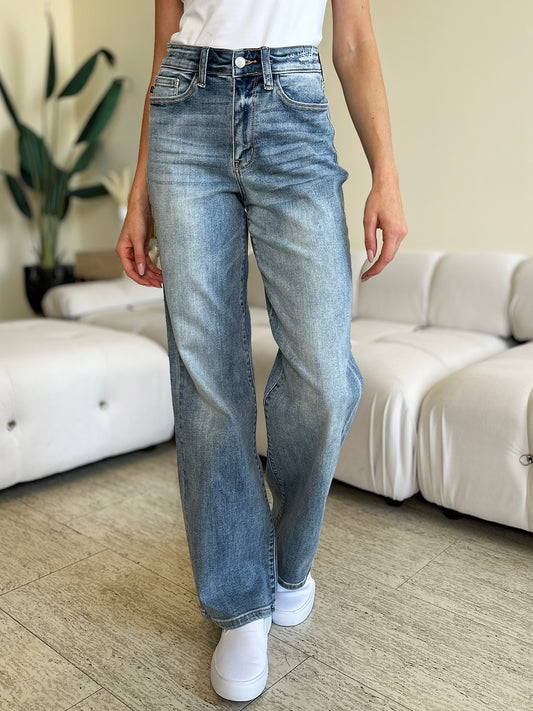 Judy Blue High Waist Straight Jeans - Light