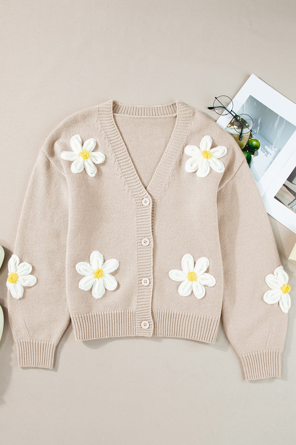 Eggshell Floral Cardigan