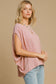 Umgee Batwing Sleeve Top - Dusty Pink