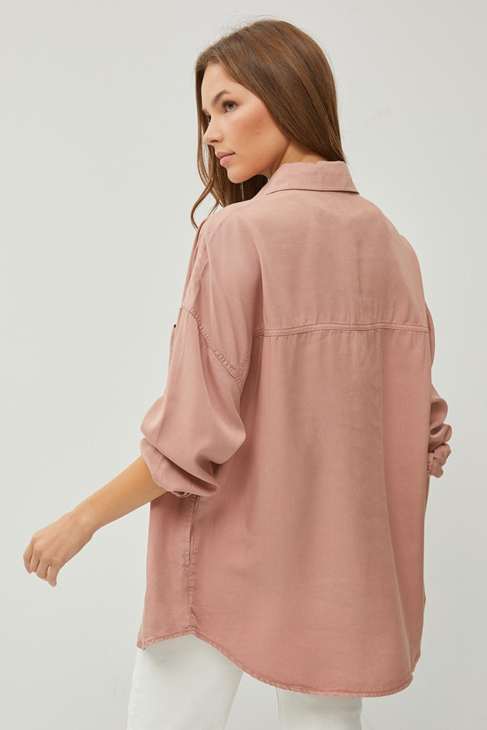 RISEN Make It Mauve Denim Shirt