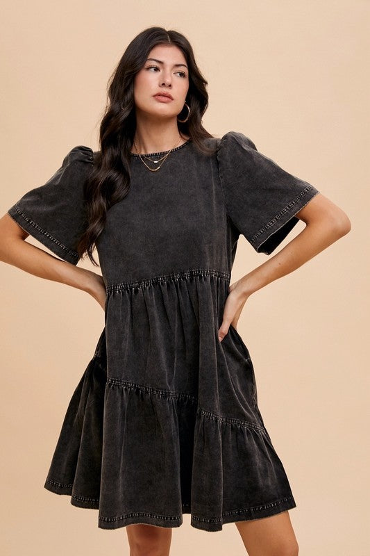 Winnwood Denim Dress - Black
