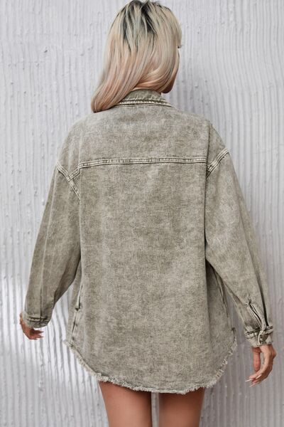 Mist Green Denim Jacket