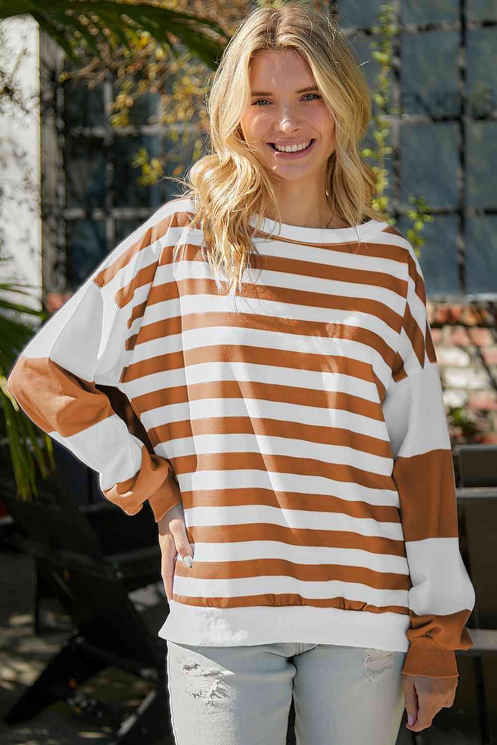 Sheratin Striped Sweatshirt