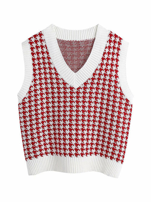 Henrietta Houndstooth Sweater Vest