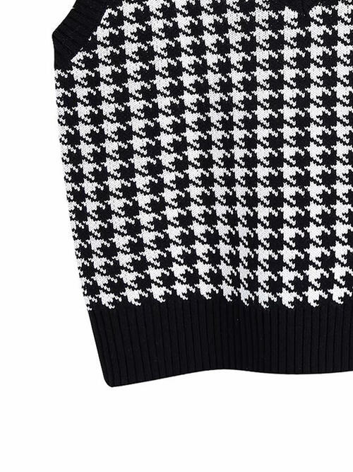 Henrietta Houndstooth Sweater Vest