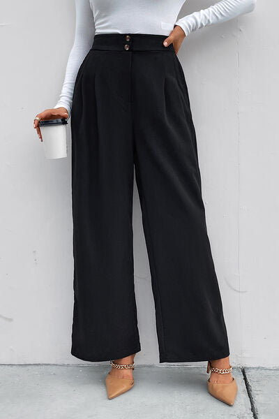 High Waist Wide Leg Pants