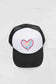 Trucker Hat Heart - Black