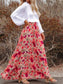 Strawberry Fields High Waist Pleated Skirt