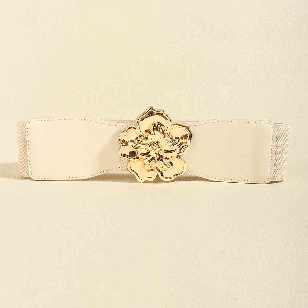 Flower Buckle Elastic Belt