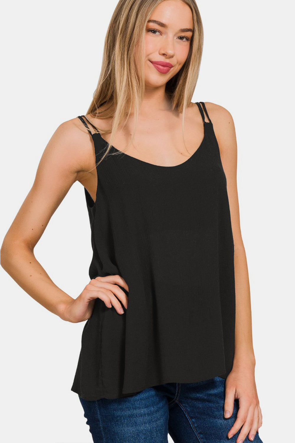 Zenana Black V-Neck Cami