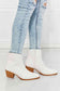 Watertower Town White Faux Leather Western Ankle Boots