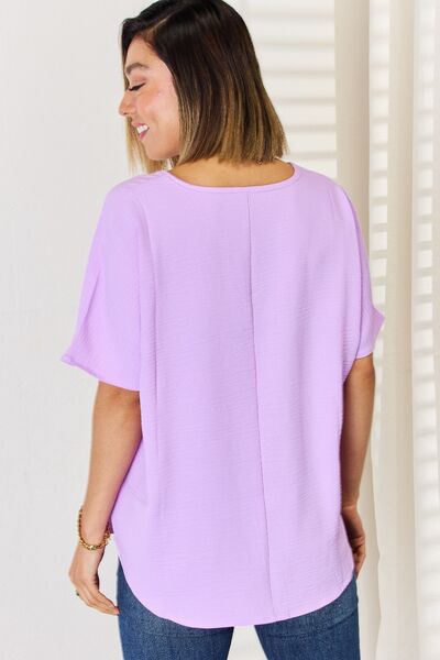 Zenana Bright Lavender Top