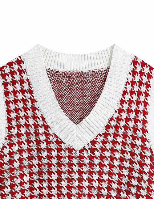 Henrietta Houndstooth Sweater Vest