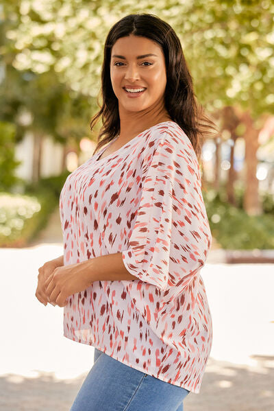 Plus Size Burnt Coral Blouse