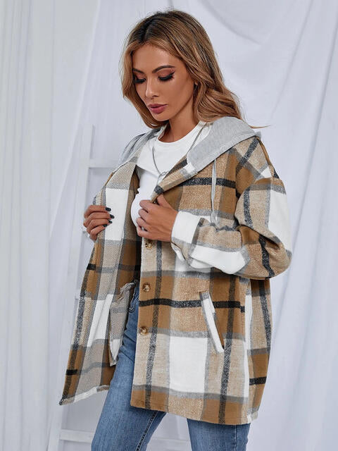 Pretty in Plaid Hooded Jacket with Pockets