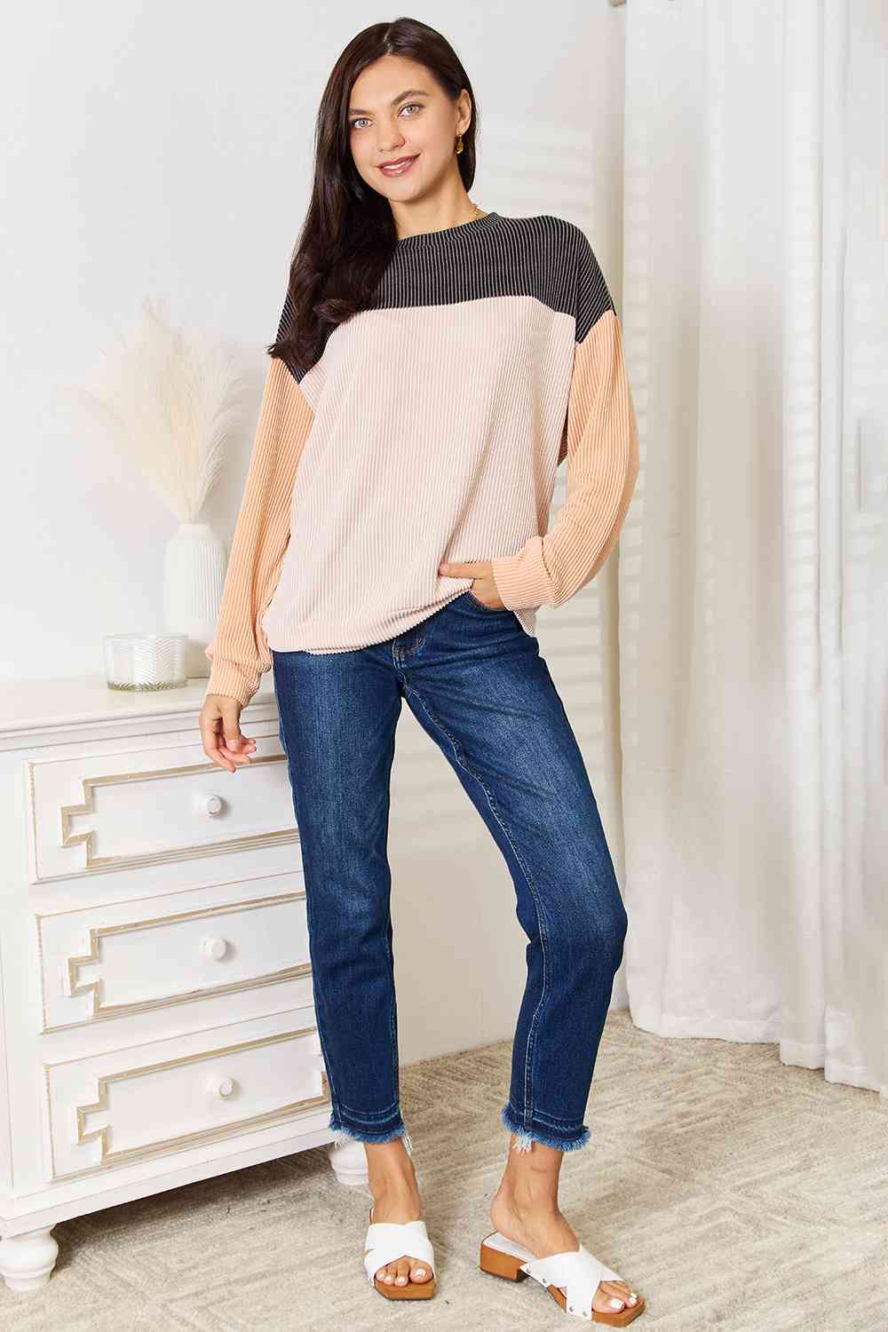 Midnight Chiffon Top