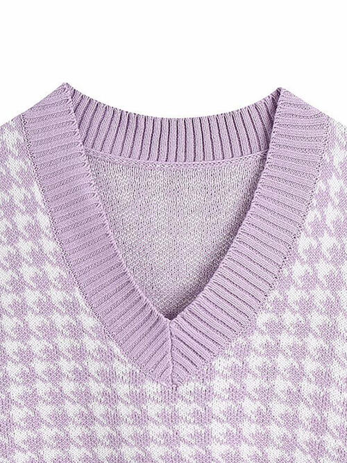 Henrietta Houndstooth Sweater Vest