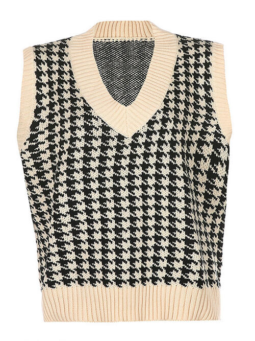 Henrietta Houndstooth Sweater Vest