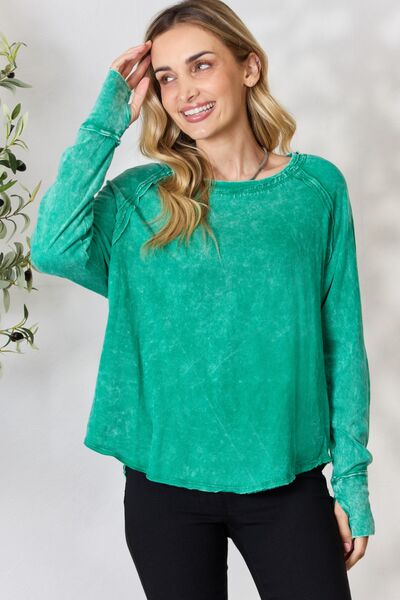 Zenana Kelly Green Top