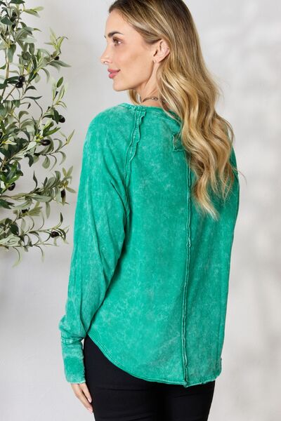 Zenana Kelly Green Top