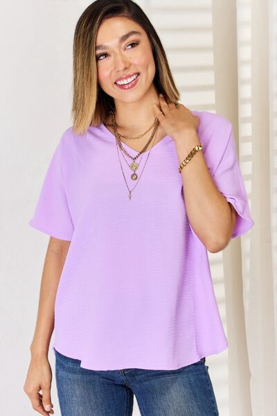 Zenana Bright Lavender Top