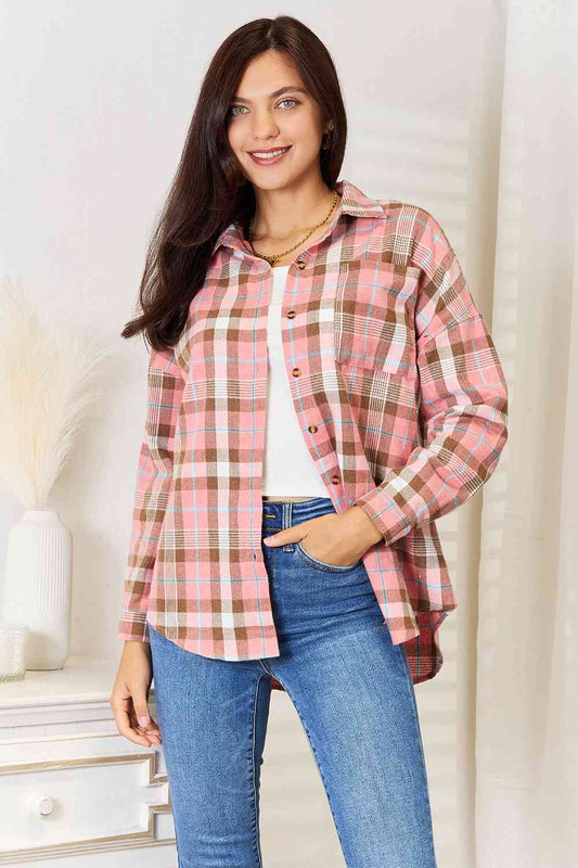 Pink Avenue Plaid Shirt