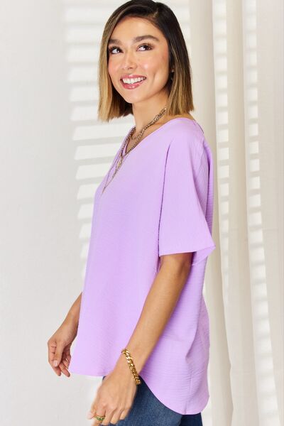 Zenana Bright Lavender Top