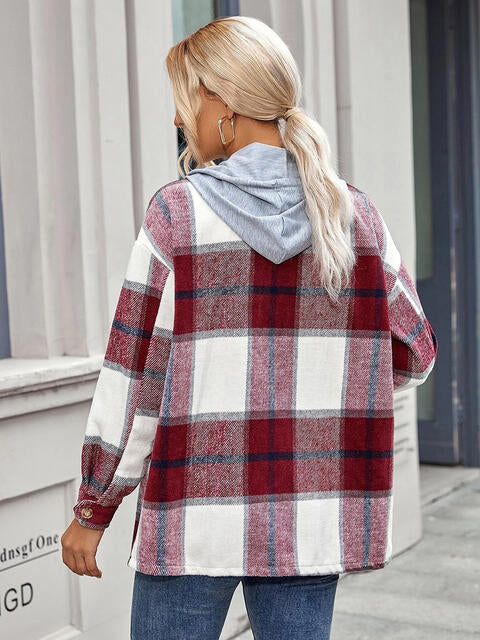 Pretty in Plaid Hooded Jacket with Pockets