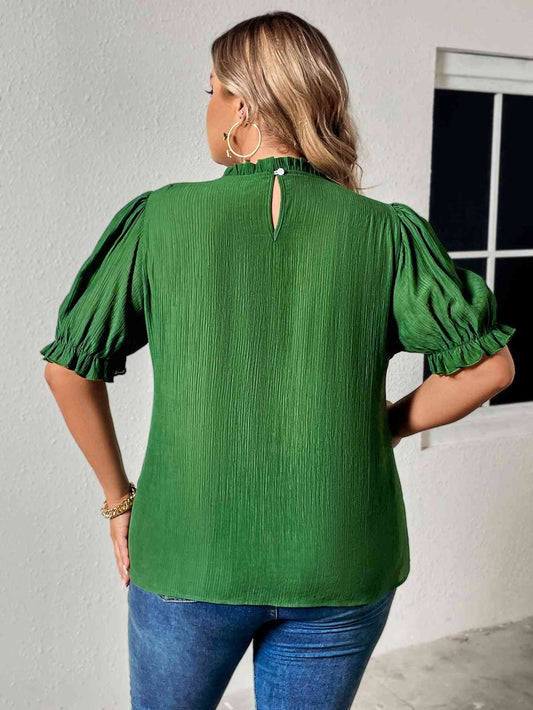 Evergreen High Neck Blouse