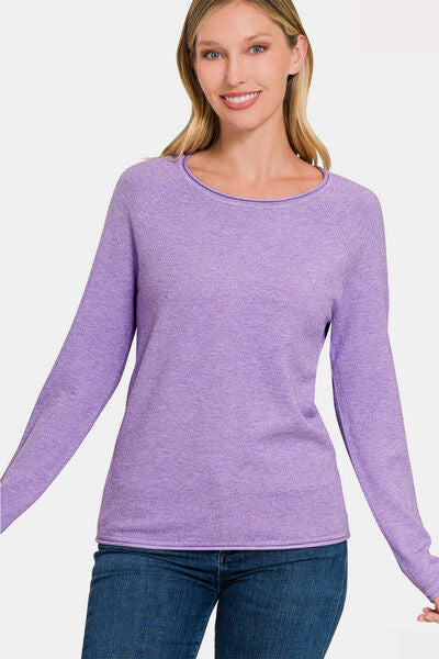Zenana Lavender Sweater