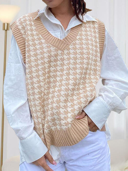 Henrietta Houndstooth Sweater Vest