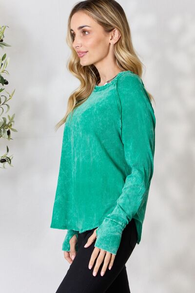 Zenana Kelly Green Top