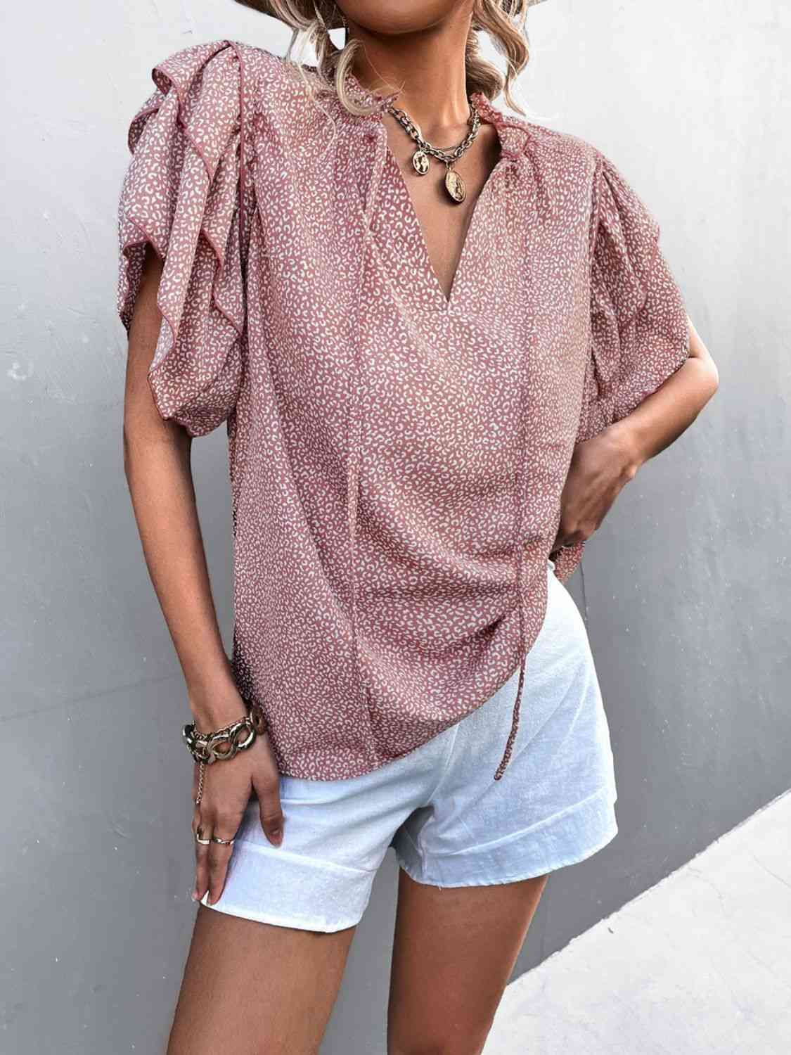 Flutter Away V-Neck Top