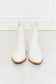 Watertower Town White Faux Leather Western Ankle Boots