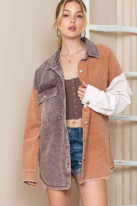 Ochre Color Block Jacket