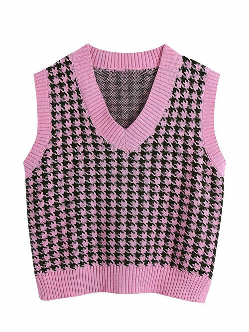 Henrietta Houndstooth Sweater Vest