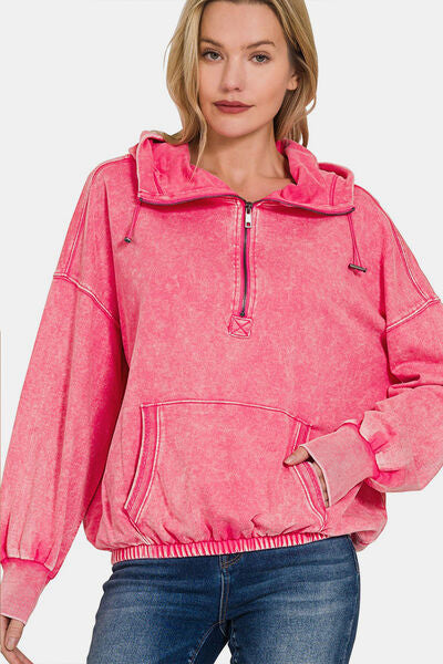 Zenana Pink Hoodie